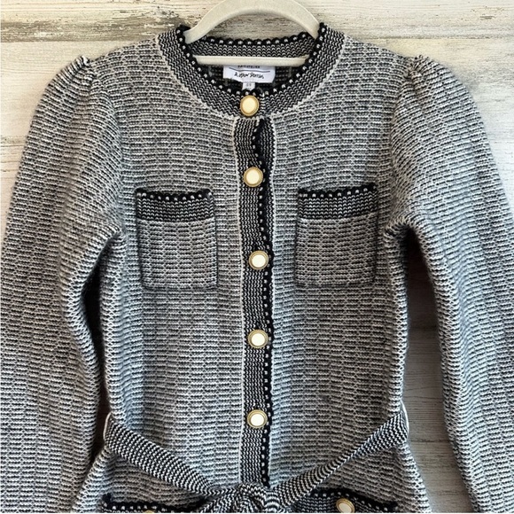 & Other Stories Buttoned Contemporary Merino Wool Blend Mini Dress Coat Grey - Picture 6 of 13